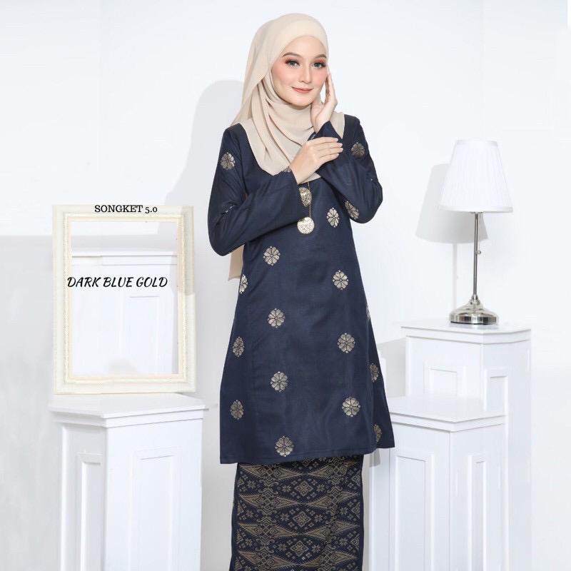 Baju Kurung Pahang Songket Tenun Size S Xxl Shopee Malaysia