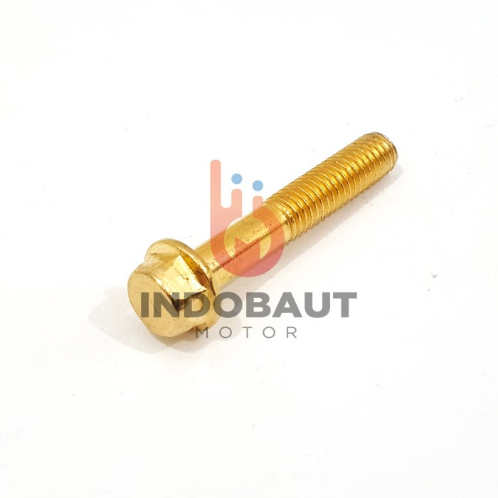 MESIN Flange Bolt Engine Block Bolt 6x35 8 Gold Lock Shopee Malaysia