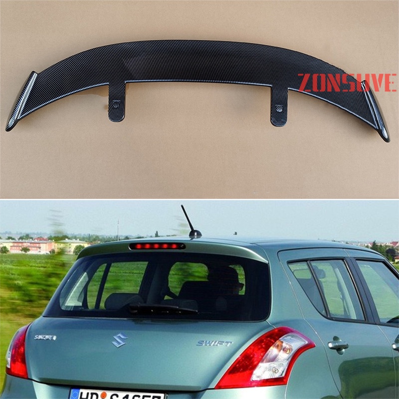 Use For Suzuki Swift Sport Spoiler Abs Plastic Carbon Fiber