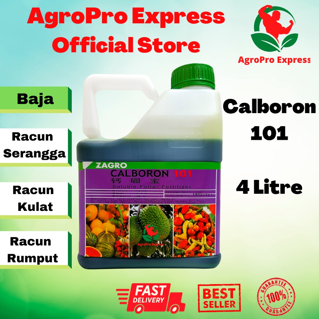 Zagro Calboron 101 4 Litre Baja Cecair Foliar Fertiliser Shopee Malaysia