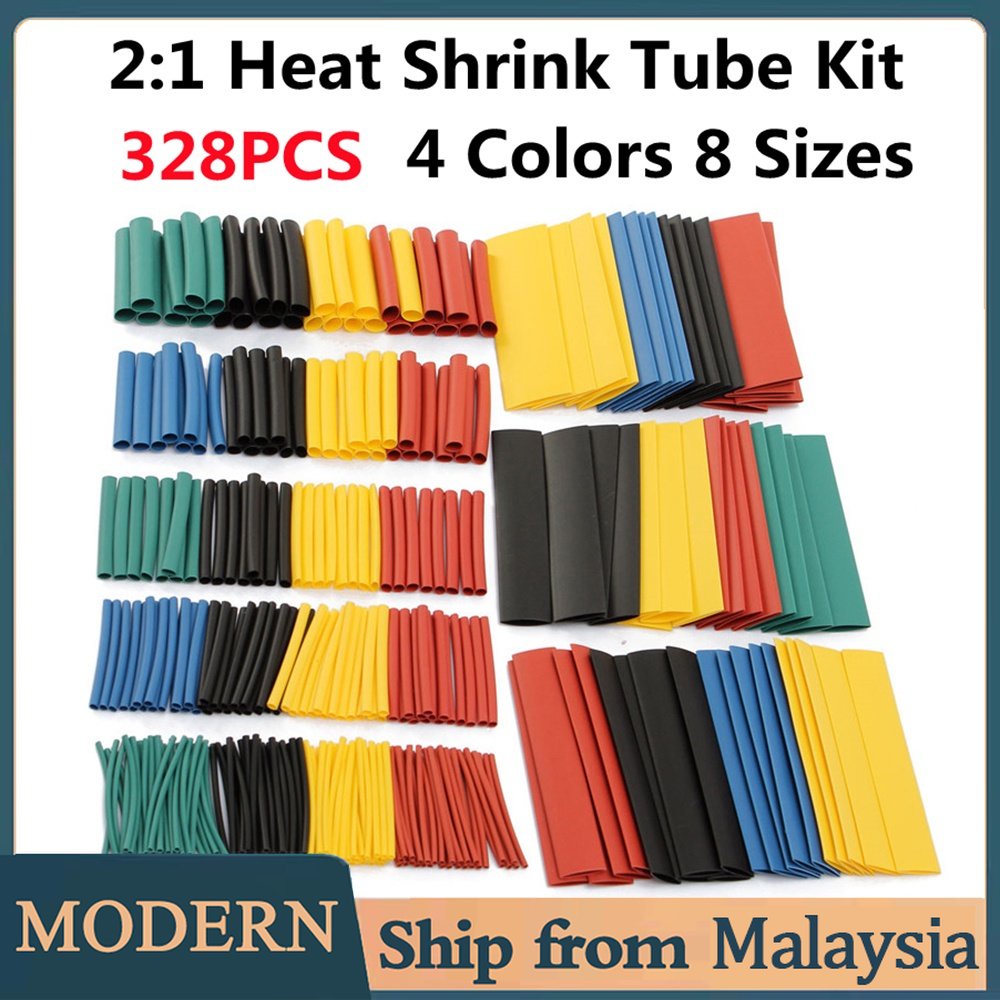 Ready Stock Pcs Heat Shrink Insulation Shrinkable Tubing Wire Cable