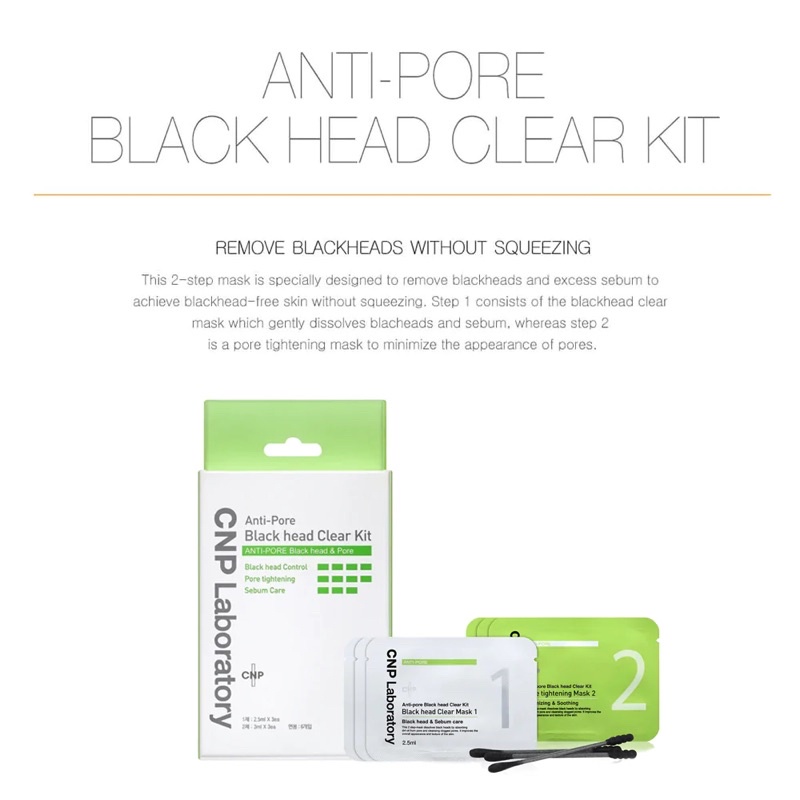 Ready Stock Cnp Anti Pore Black Head Clear Kit Sets Shopee Malaysia