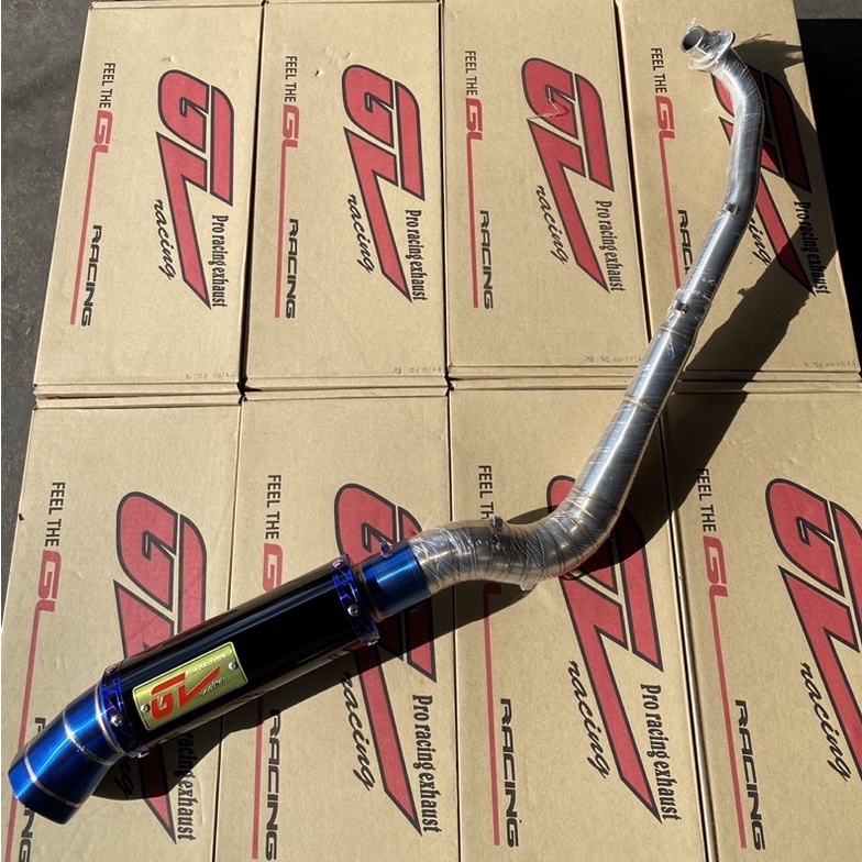 GL RACING TURBO Z DRAG EXHAUST OPEN Q55 WAVE110 W110 32mm Shopee