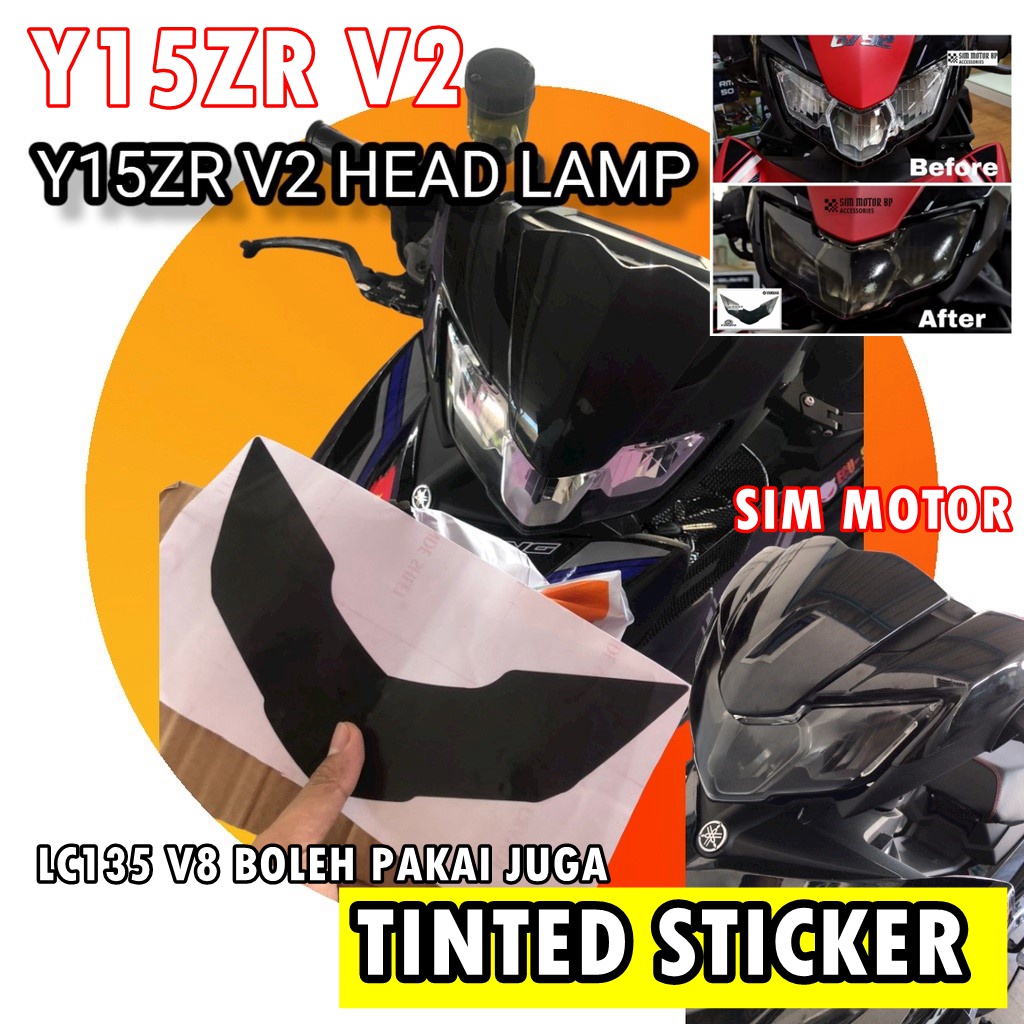 Y15ZR V1 V2 LC135 STICKER TINTED HEAD LAMP SIGNAL LAMP 5 IN 1 Y15 LC135