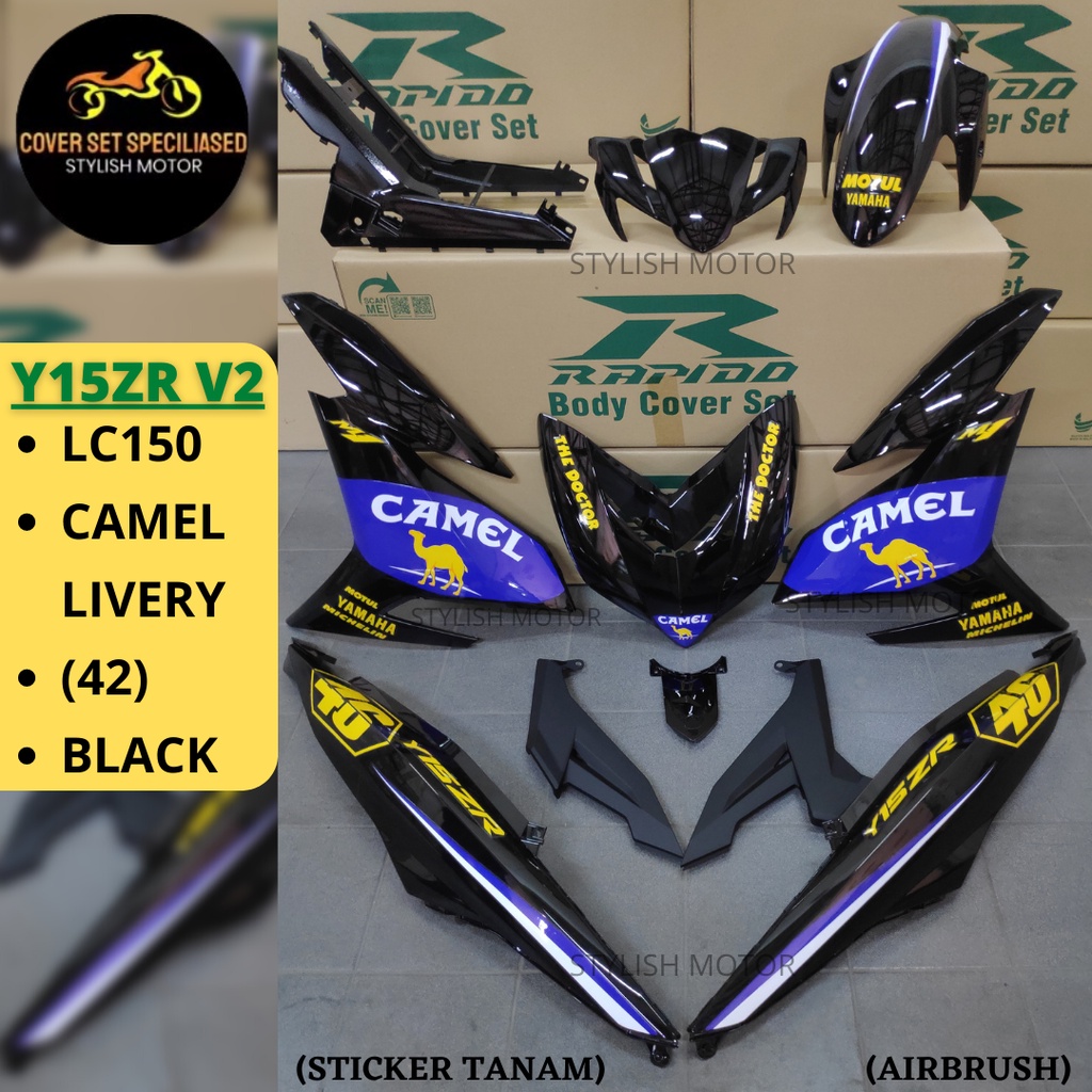 Sticker Tanam Airbrush Rapido Cover Set Yamaha Y Zr V Camel Livery