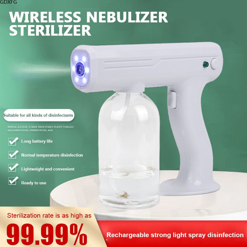 Ml Nano Spray Gun Blu Ray Nano Atomizing Disinfection Gun Wireless