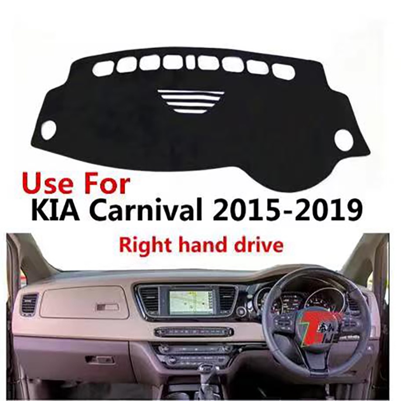 TAIJS Factory Leather Polyester Flannel Car Dashboard Cover For KIA