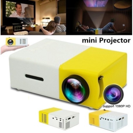 YG300 Ultra Portable Mini LED Pico Projector For Home Remote Yg 300 Lcd