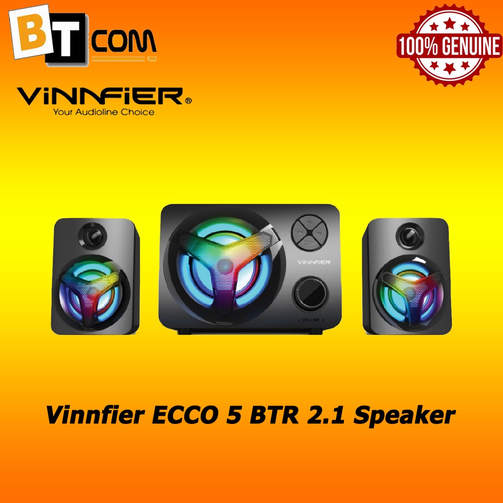 Vinnfier ECCO 5 BTR 2 1 Speaker With Bluetooth And RGB Lighting