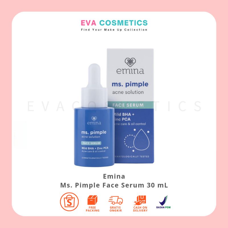 New New Emina Ms Pimple Acne Solution Face Serum Ml Shopee