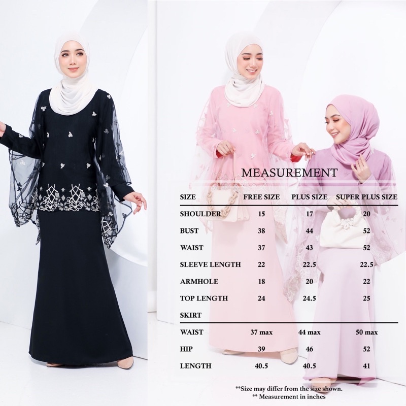 S Xl Black Hitam Baju Kurung Modern Baju Kenduri Bridesmaid Dinner