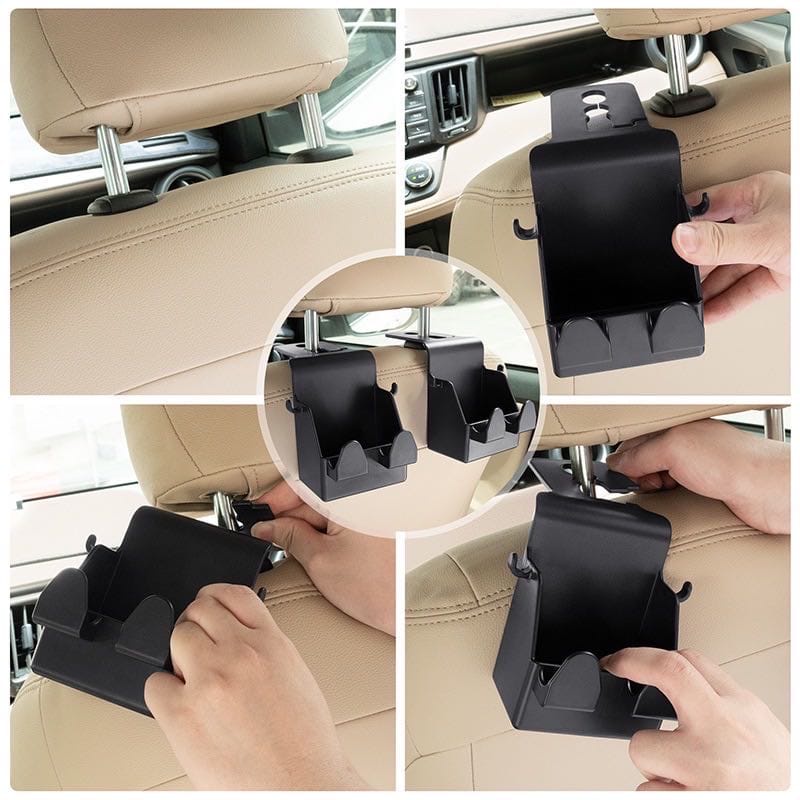 1pc Car Headrest Hook Back Seat Multifunction Hanger For Bag Handbag