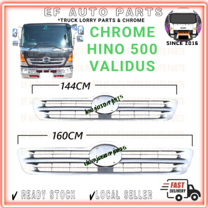 HINO VALIDUS 500 GD GH CHROME GRILLE LORRY LORI SALUNG 144CM 160CM FC