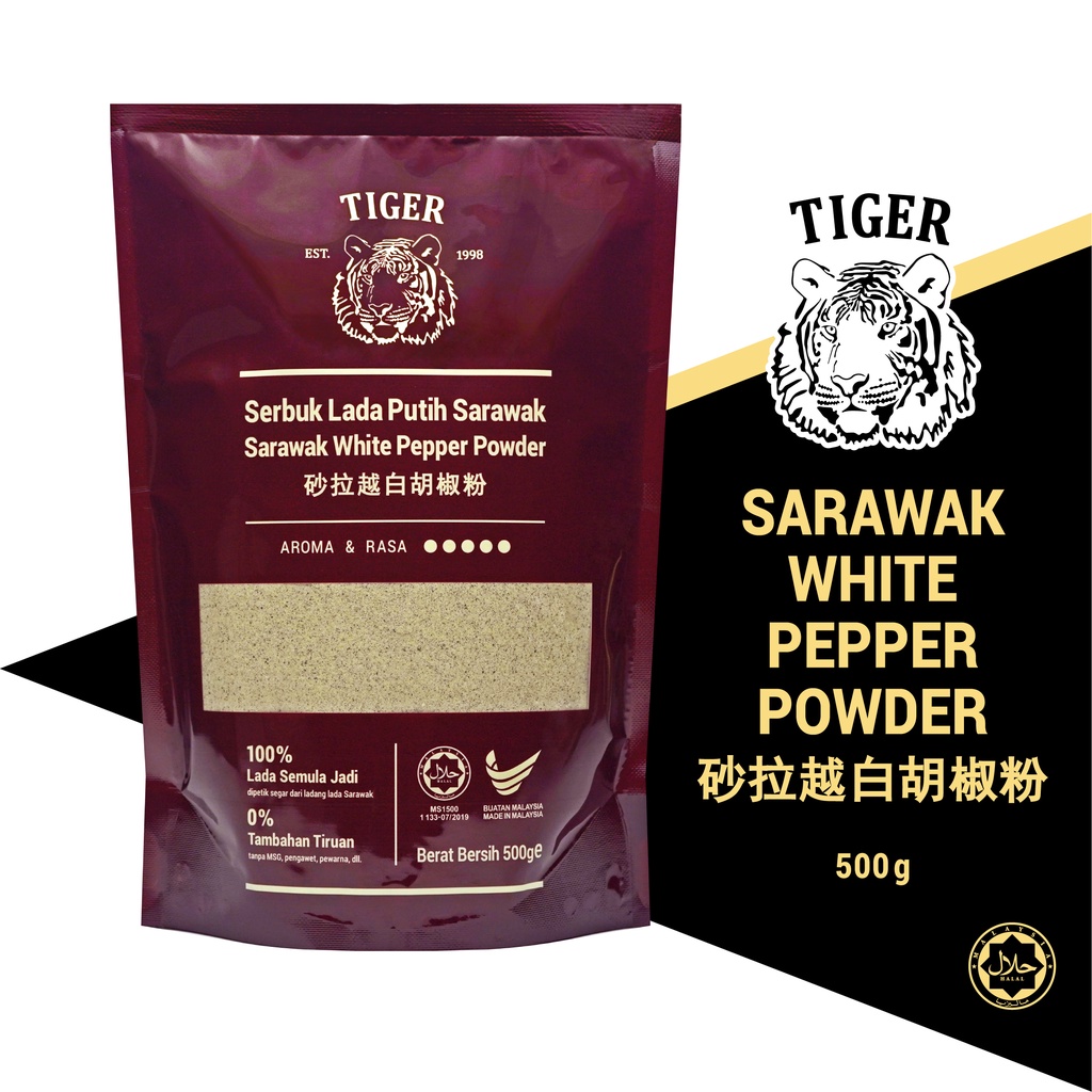 Tiger Sarawak White Pepper Powder G Serbuk Lada Putih Halal