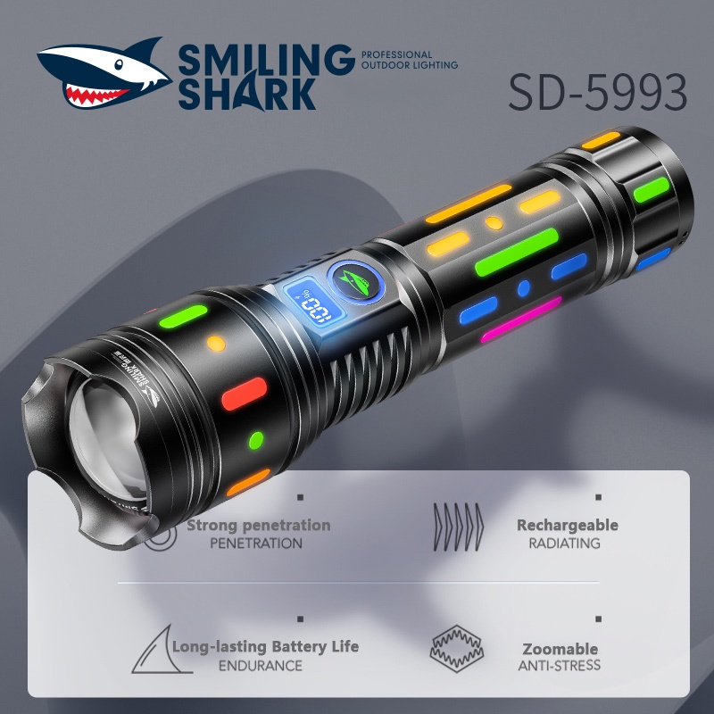 Smilingshark Powerful Torch Light Led Flashlight M Strong Bright Cool