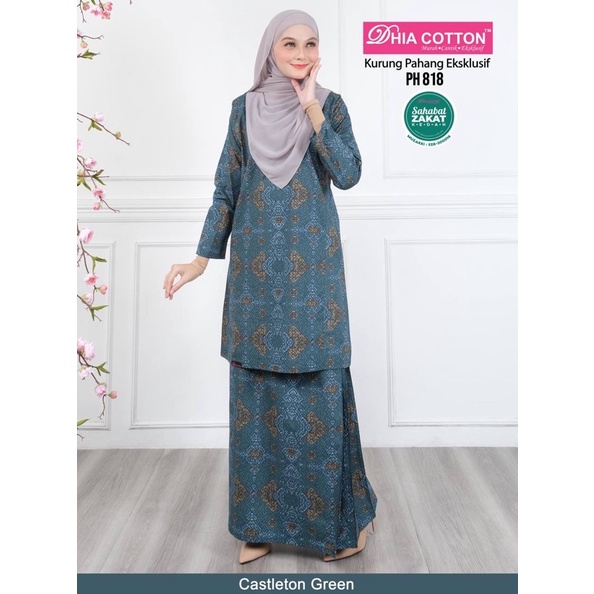 Dhia New Castleton Green Sedondon Baju Kurung Modern Riau Kedah