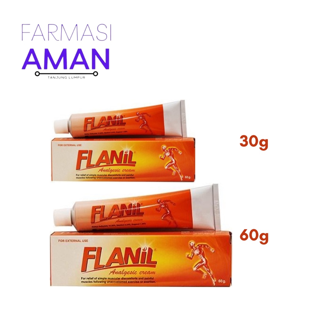 Flanil Analgesic Cream 30g 60g Shopee Malaysia