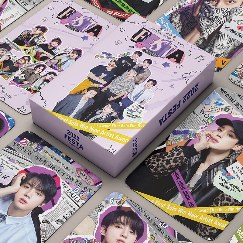 55pcs Box BT S Photocards 8Th Festa 2022 Album LOMO Card Postcard