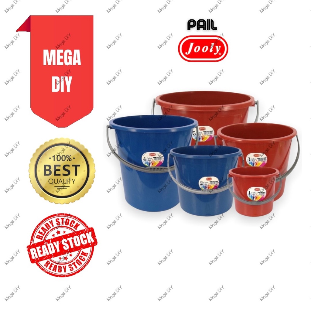 1 6 Gallon Jooly Pail Plastic Pail Bucket Baldi Air Bakul