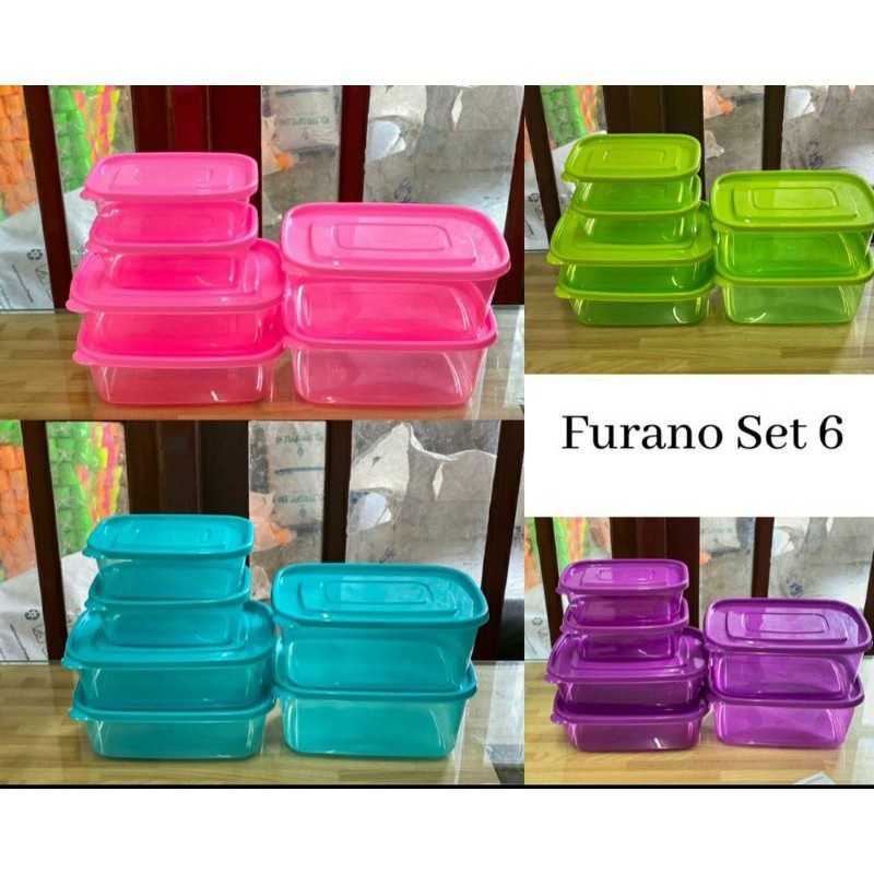 Furano Premium Full Color Toples Set Calista Lunch Box AIRTIGHT Jar