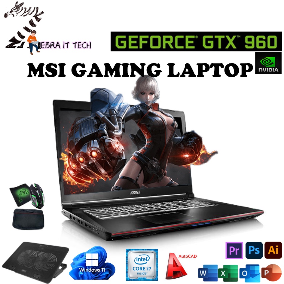 Msi Gaming Laptop Premium Refurbished Msi Ge Qc Ms J Intel