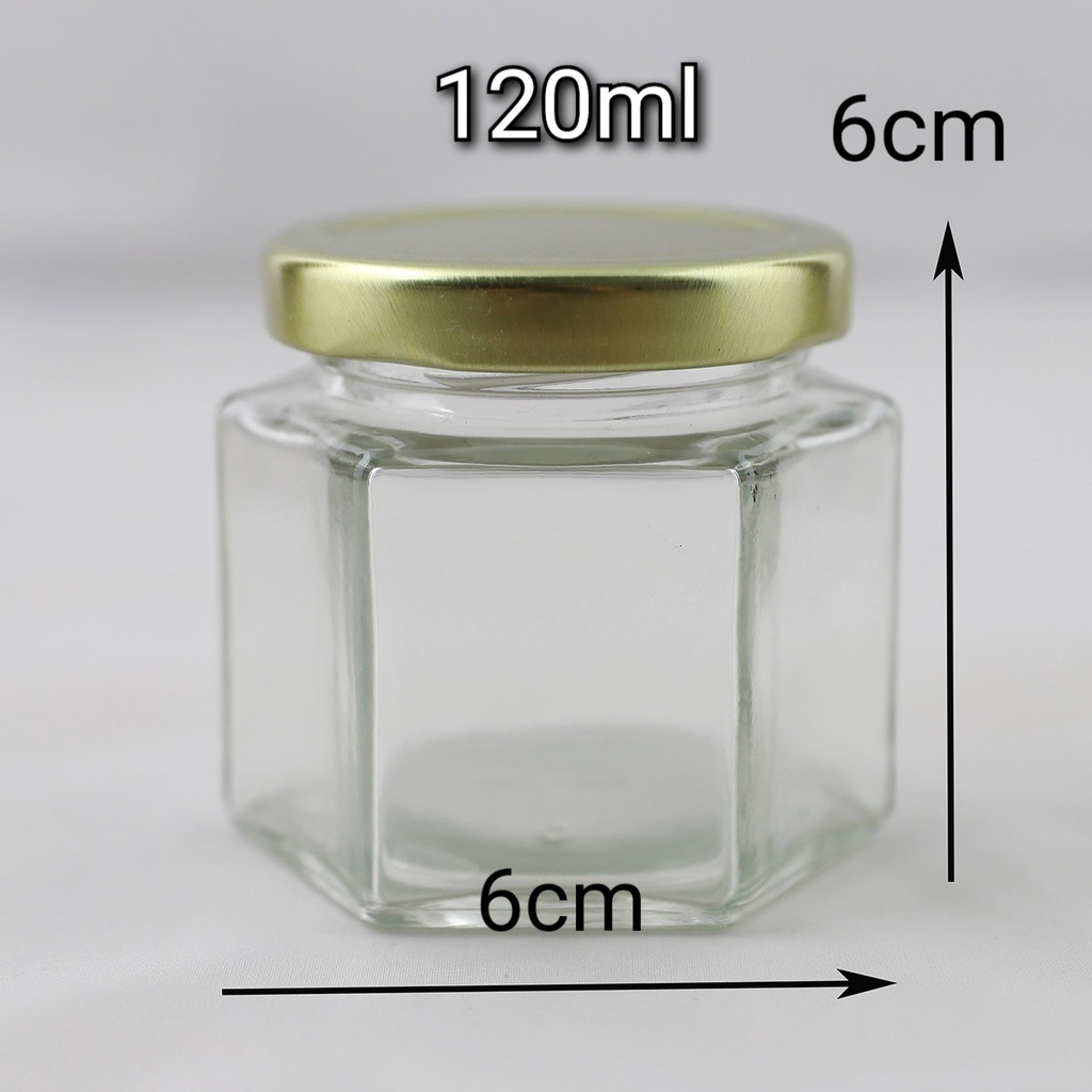 Hexagon Glass Jar Mini Bottle Storage Container Wedding Event Door