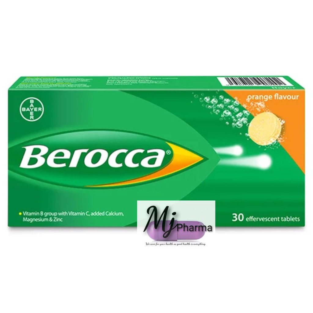 Berocca Orange Flavour 15 S Effervescent Tablets Vitamin B Group