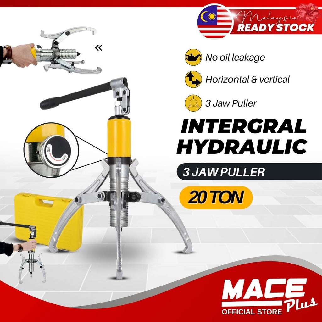 20 TON Integral Hydraulic 3 Jaw Puller Industrial Grade Integral Type