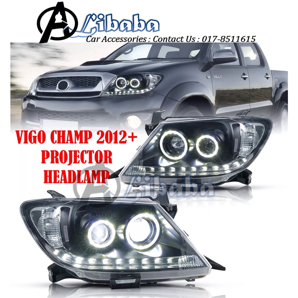 Toyota Hilux Vigo Champ Double Projector Headlamp Headlight With