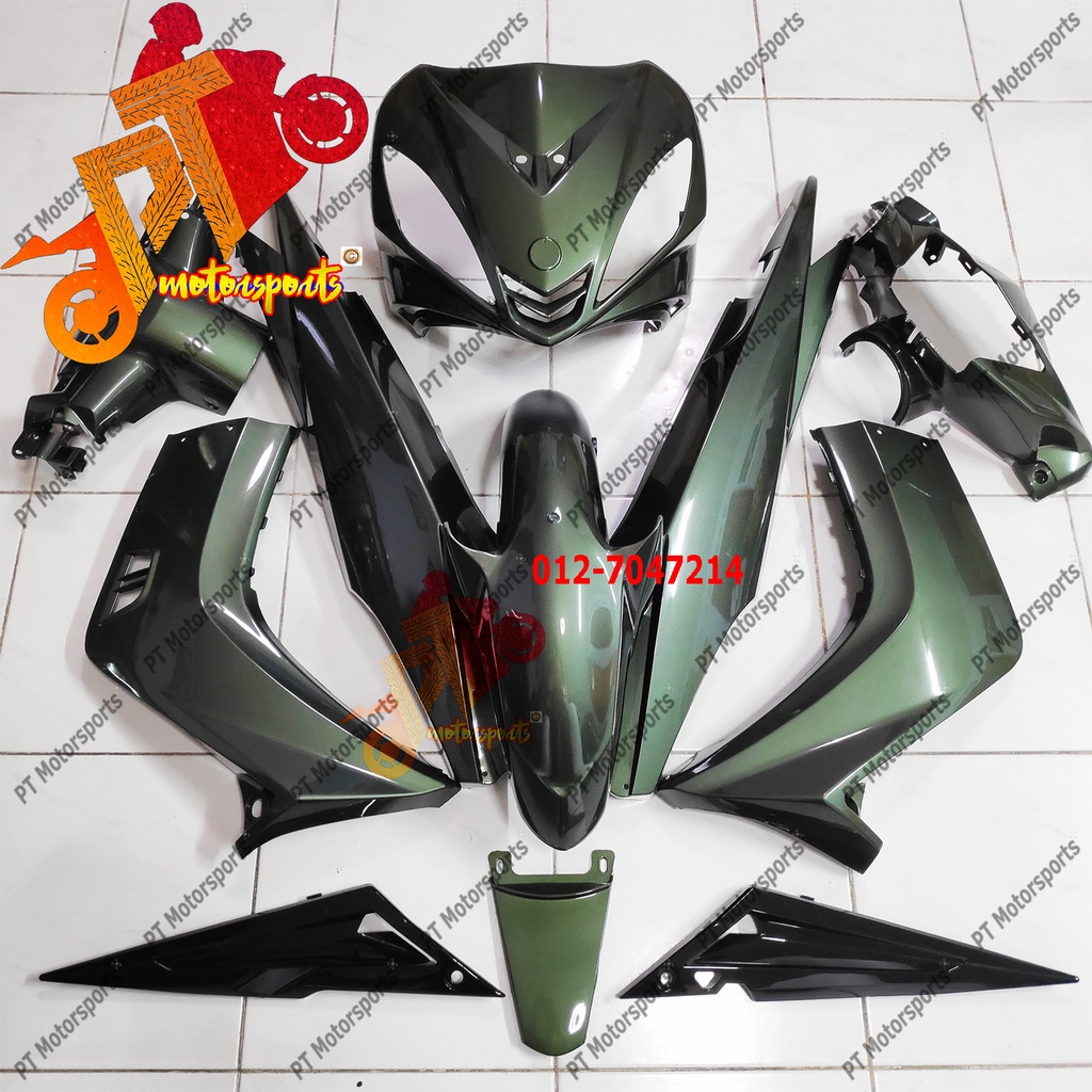 Yamaha LC 135 V1 V2 V3 V4 V5 V6 V7 Cover Set Kosong Hijau Lumut Black