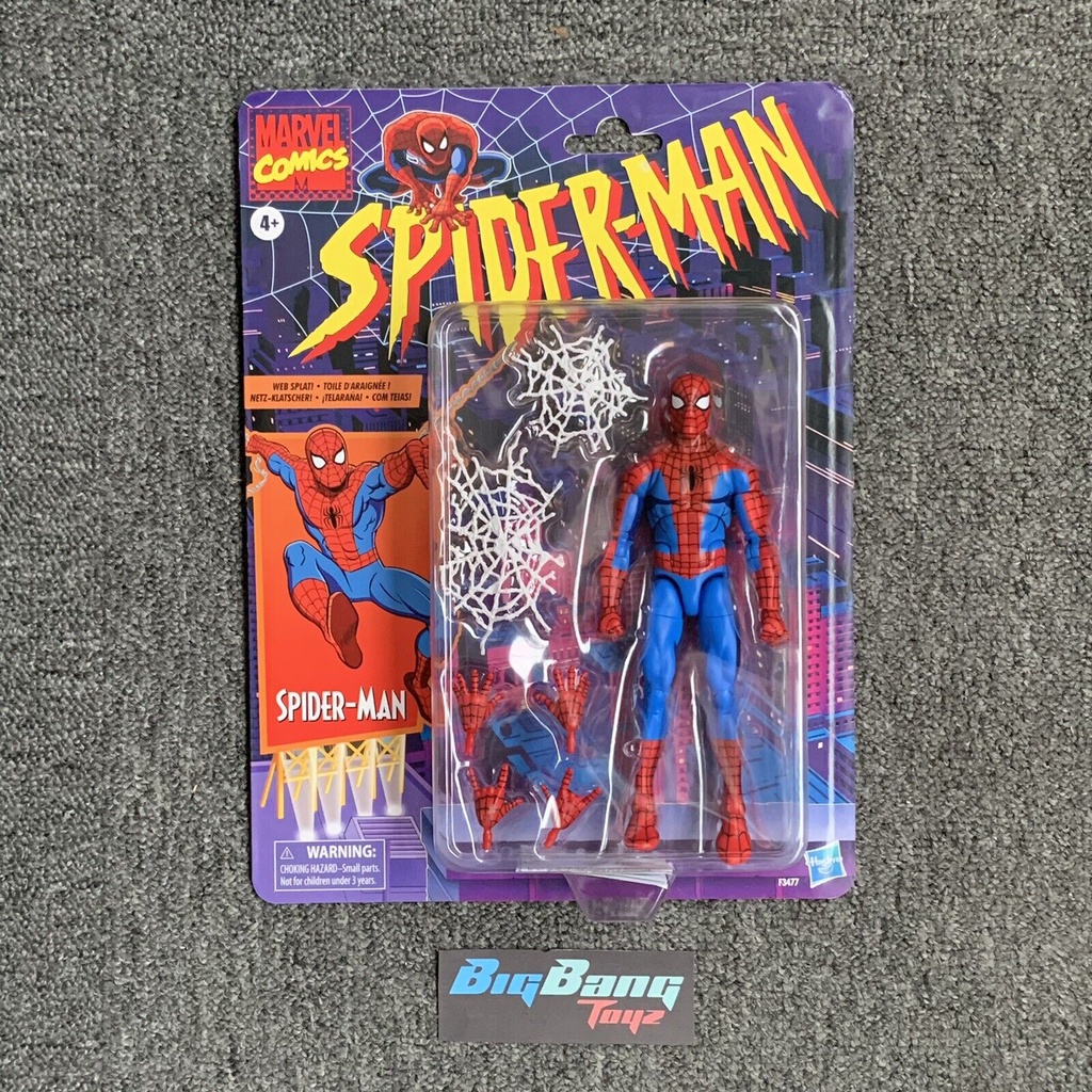 Hasbro Marvel Legends Retro Animated Spider Man Cel Shaded Action