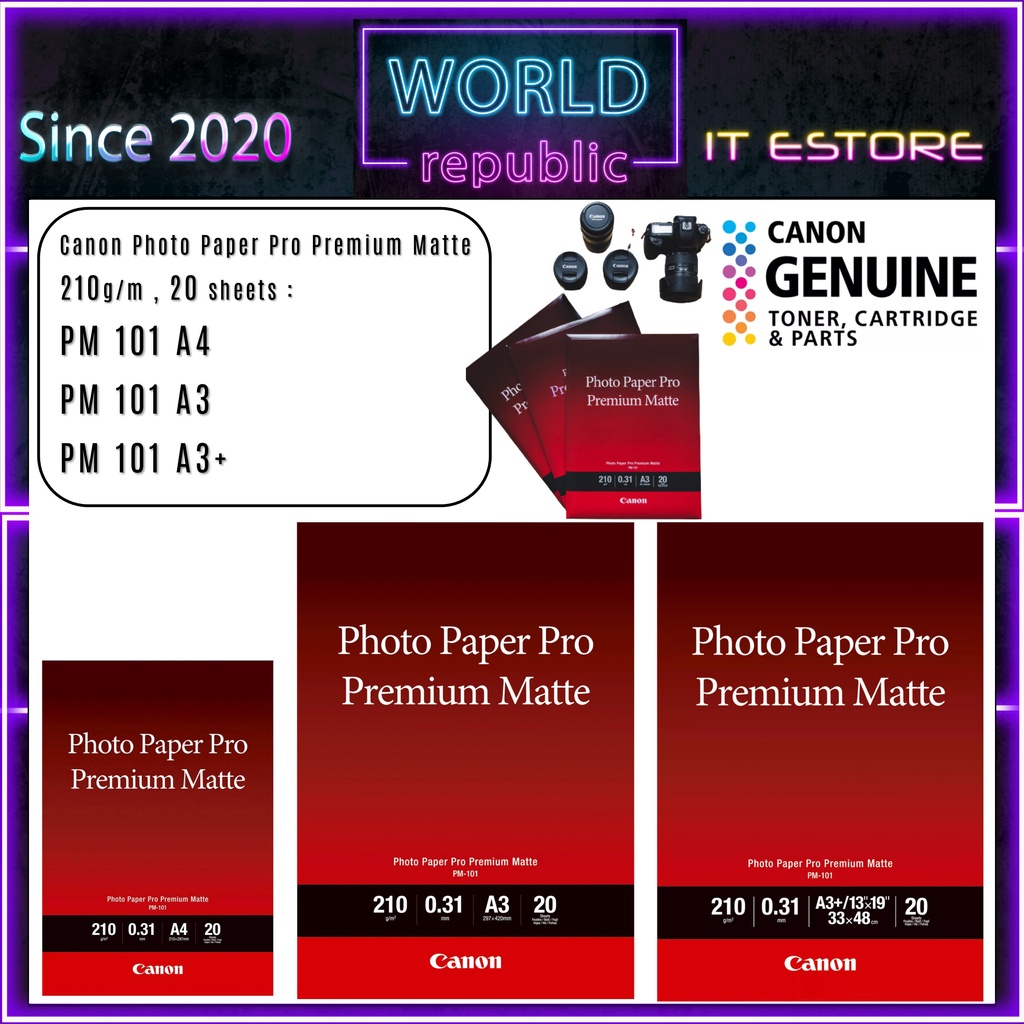 Canon Pm Pm A A A Sheets Photo Paper Pro Premium