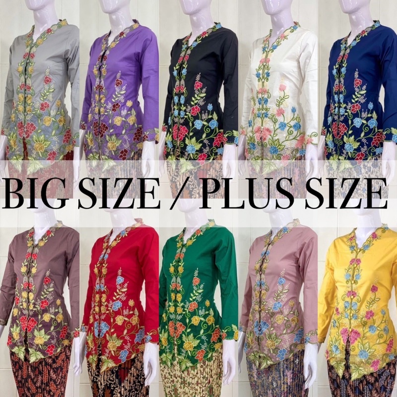 READY STOCK SET KEBAYA NYONYA SULAM BIG SIZE PLUS SIZE JUMBO