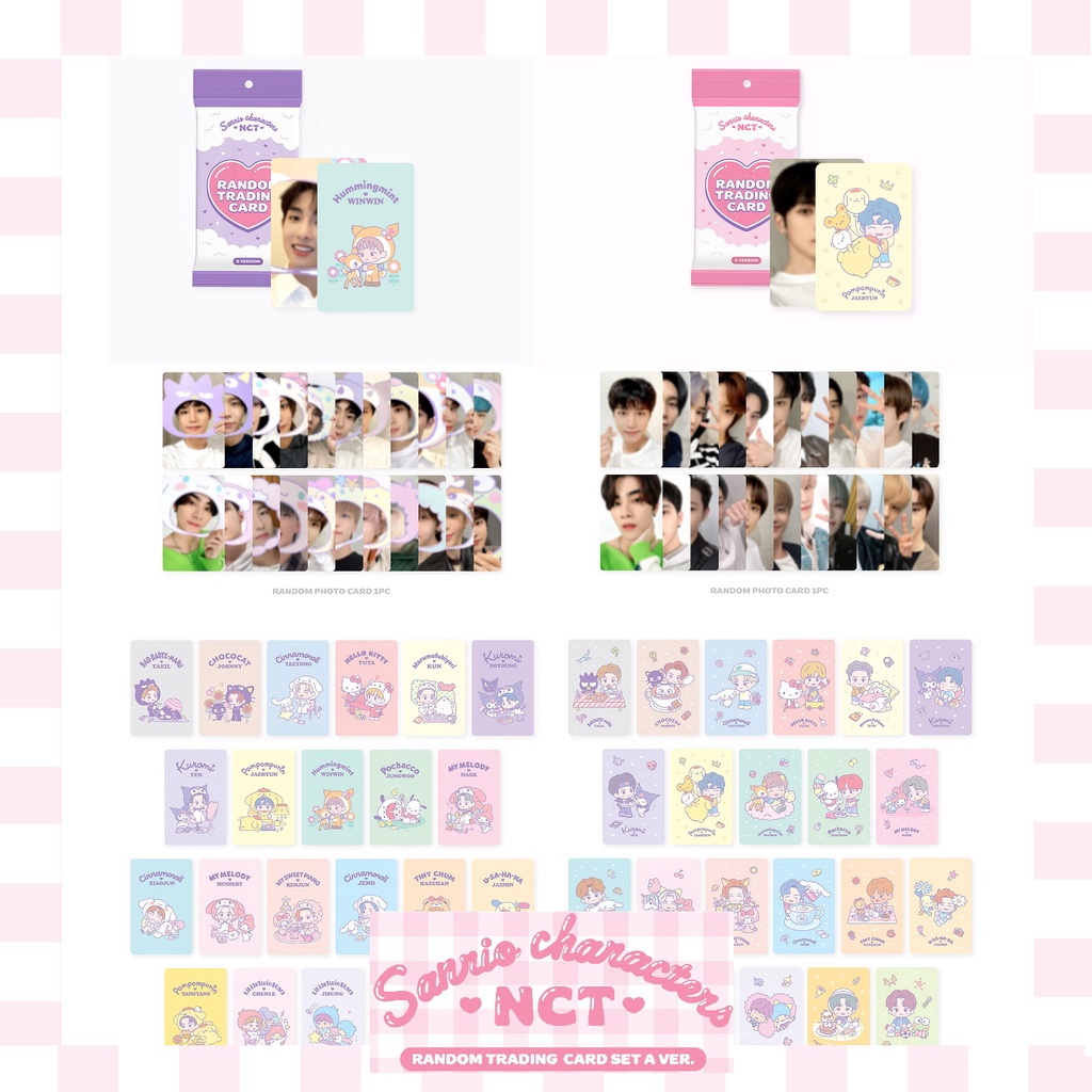 Nct X Sanrio Random Trading Card Set A B Set Shopee Malaysia