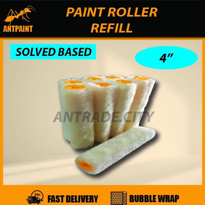 4 Epoxy Paint Roller Refill Solvent Based Roller Wall Painting Tools