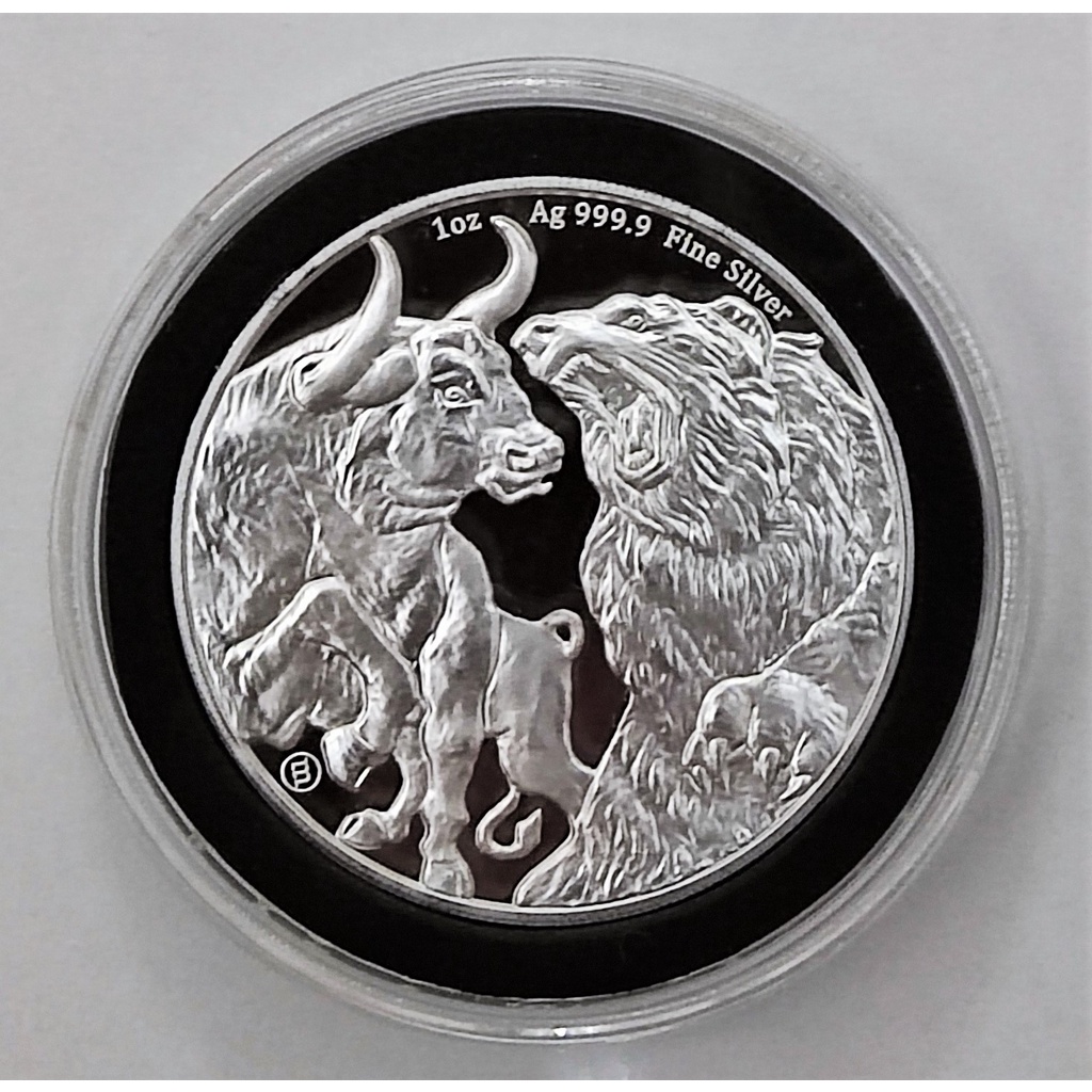 Tokelau Bull And Bear Oz Silver Bullion Coin In Premium