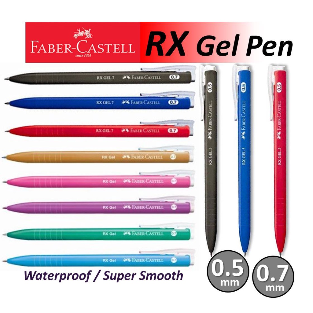 Faber Castell Rx Gel Pen 0 5mm 0 7mm 1pc Shopee Malaysia