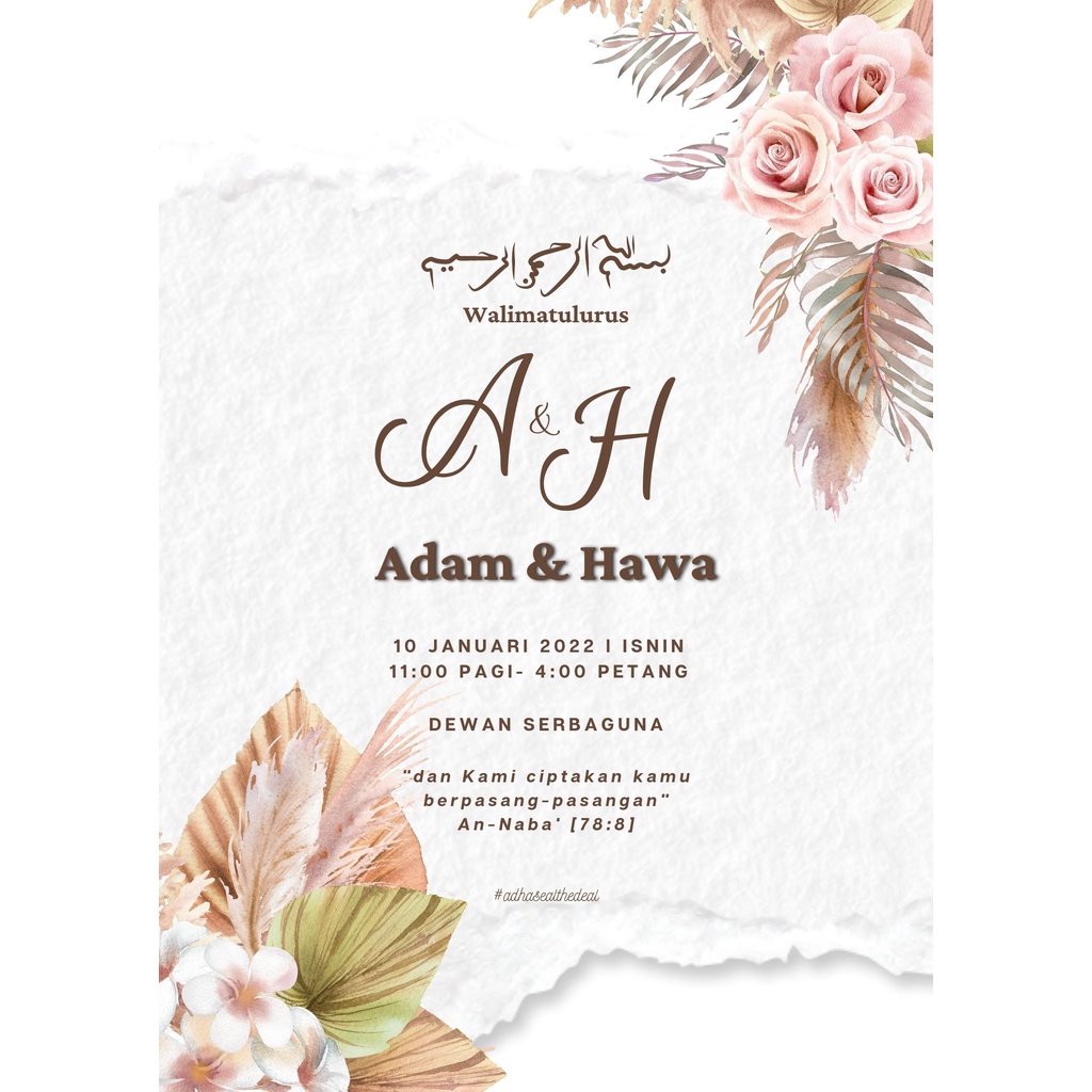 Kad Kahwin Wedding Card Kad Kahwin Digital L Digital Wedding Card L