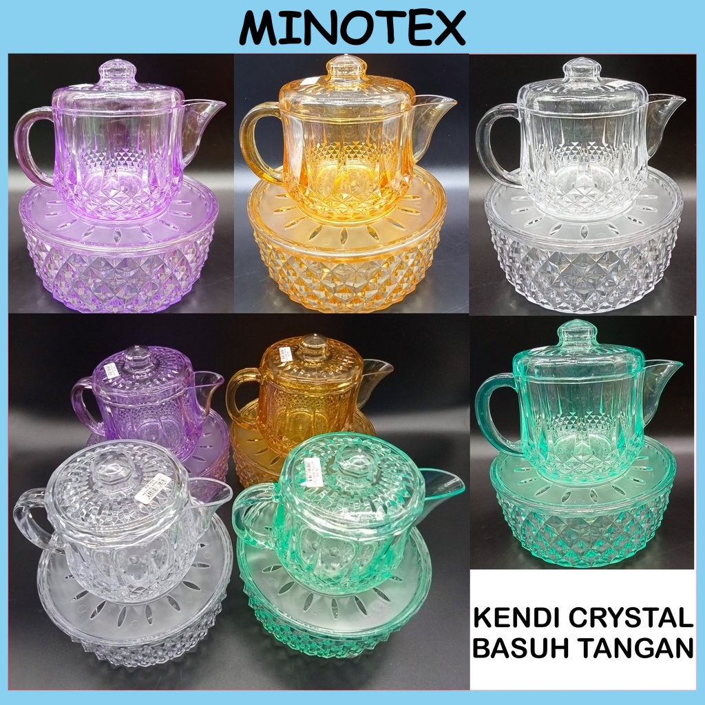 Washing Pot Bekas Basuh Tangan Kristal Crystal Kendi Set Plastic