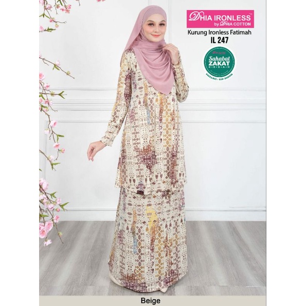 BAJU KURUNG IRONLESS FATIMAH SAIZ XS HINGGA 4XL Shopee Malaysia