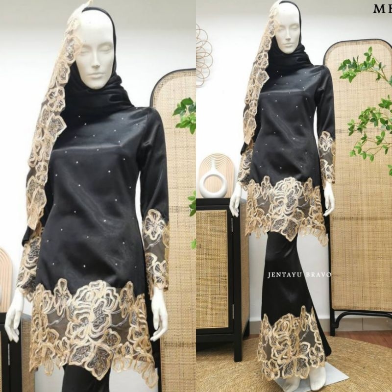 BAJU KURUNG MODEN PAHANG RIAU SATIN SILK BAJU RAYA 2023 MECCA JBE BAJU