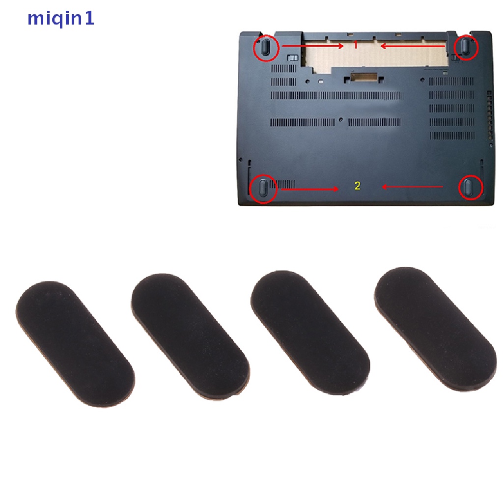 Miqinone 4pcs Set Laptop Rubber Feet For Lenovo Thinkpad T470 T480