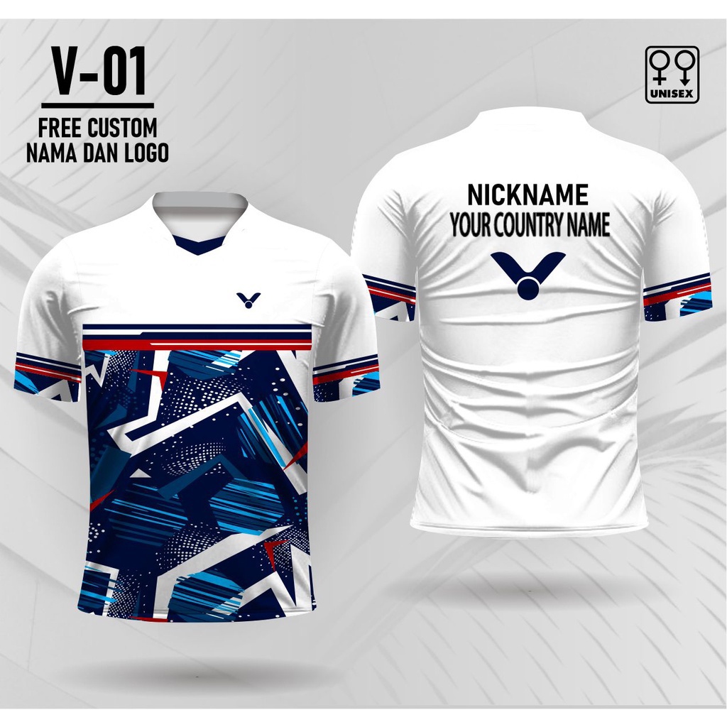 Victor Badminton Jersey Free Custom Name And Logo Malaysia Tennis Baju