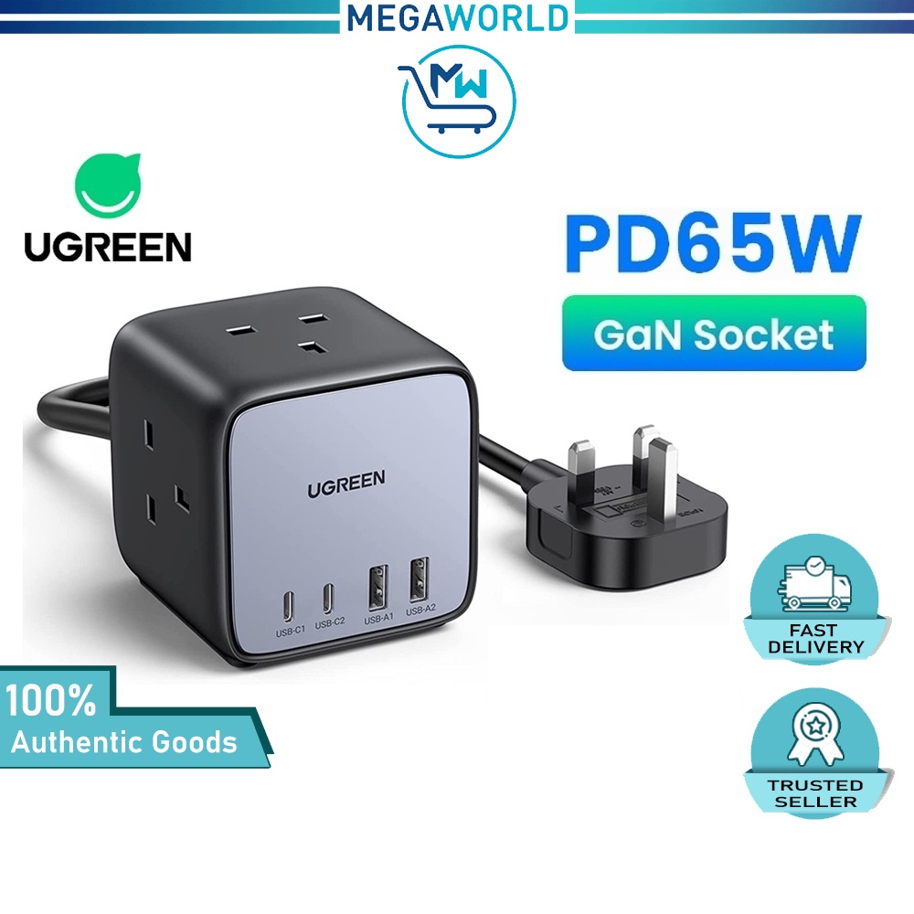 UGREEN 7 In 1 Charger 65W Power Strip DigiNest Cube GaN Extension Lead