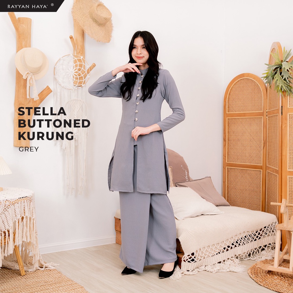 Sale Rayyan Haya Stella Buttoned Kurung Ironless Nursing Friendly V