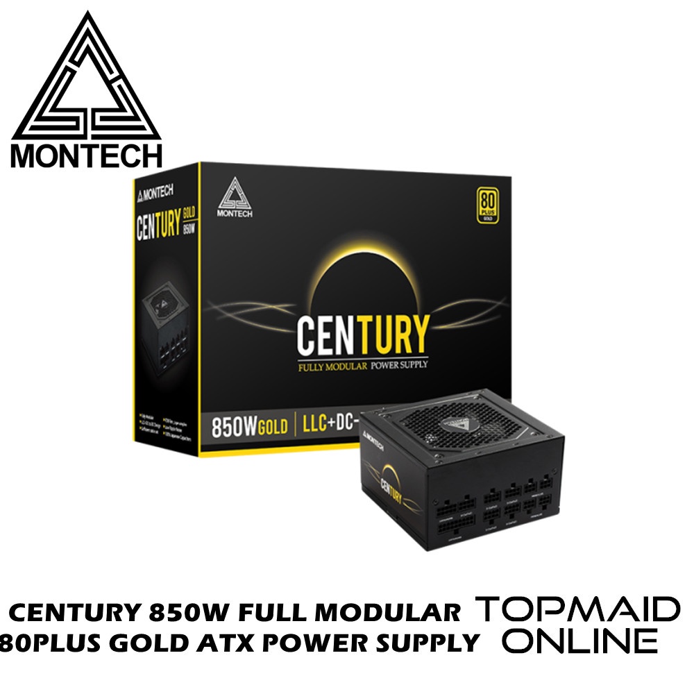 MONTECH CENTURY 850W 80 PLUS GOLD FULL MODULAR ATX POWER SUPPLY