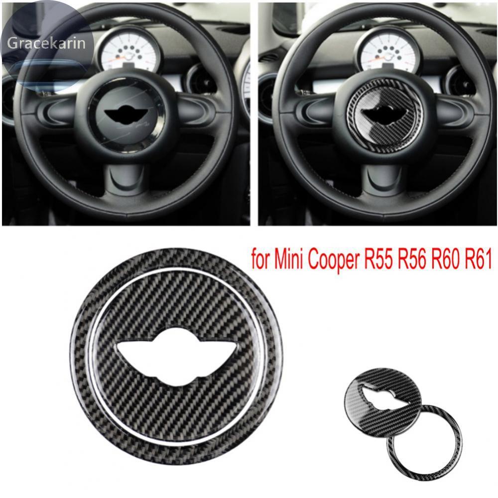 Grcekrin Pcs Carbon Fiber Steering Wheel Sticker Trim For Mini Cooper