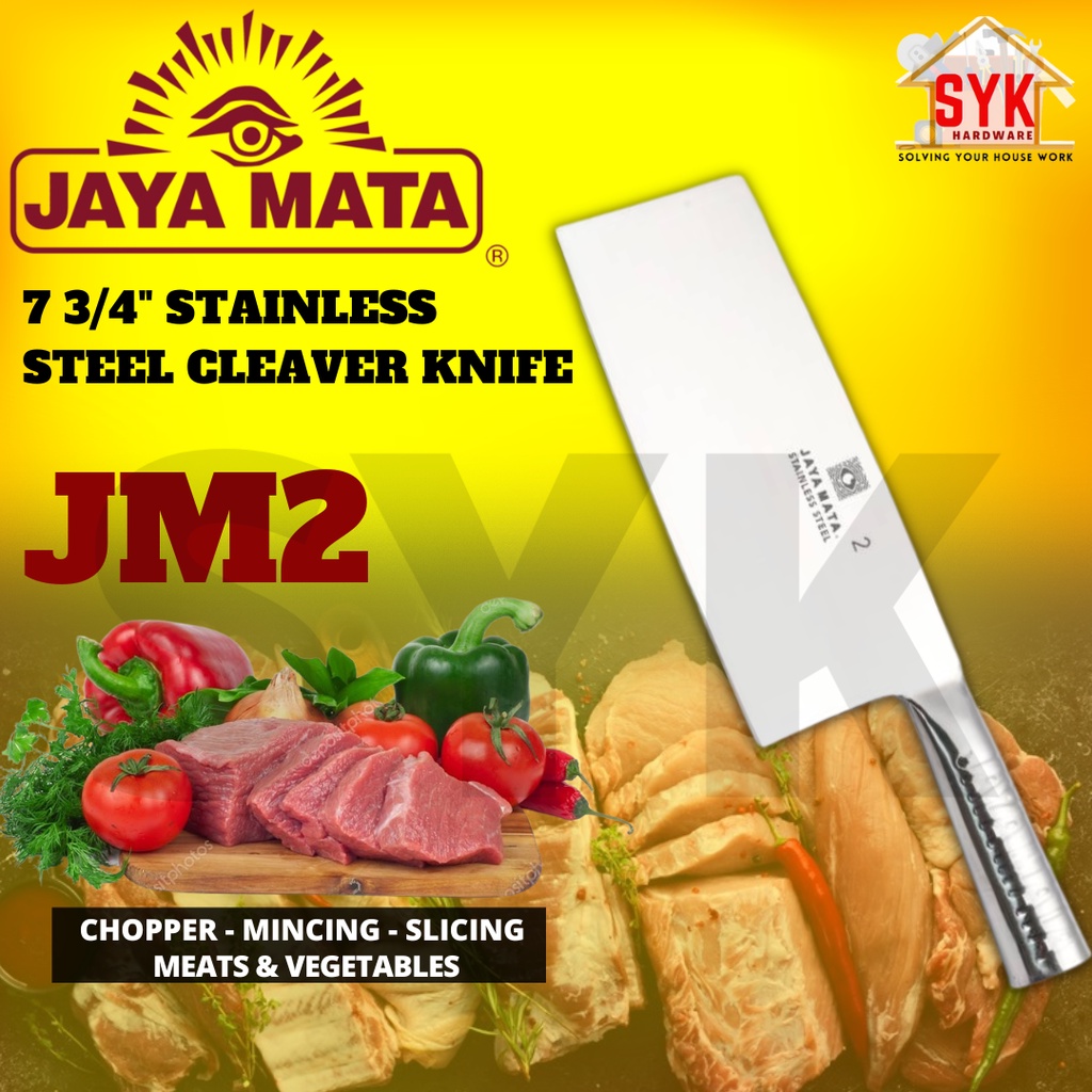 SYK Jaya Mata JM2 7 3 4 Inch Stainless Steel Cleaver Knife Sharp Slicer