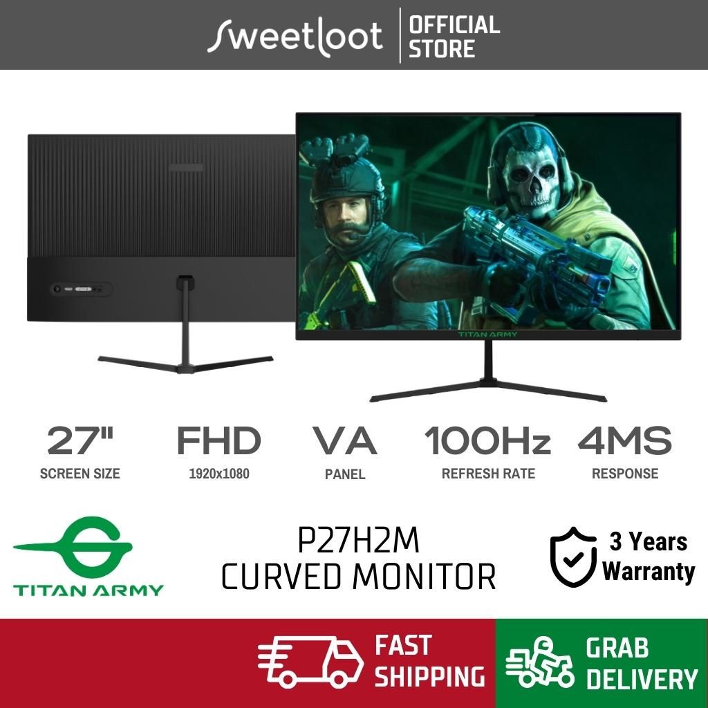 Titan Army P H M Hz Ms Fhd Va Flat Gaming Monitor Shopee