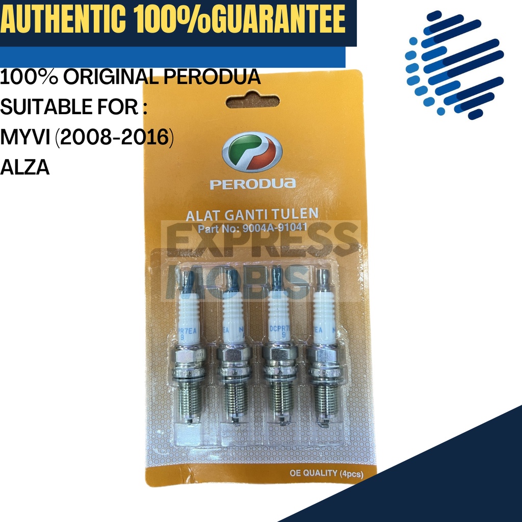 100 ORIGINAL PERODUA SPARK PLUG 9004A 91041 MYVI 2008 2016 ALZA